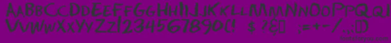 Chalkdust Font – Black Fonts on Purple Background