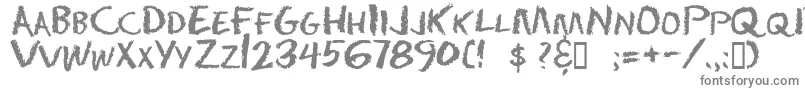 フォントChalkdust – 白い背景に灰色の文字
