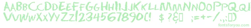 Chalkdust Font – Green Fonts on White Background