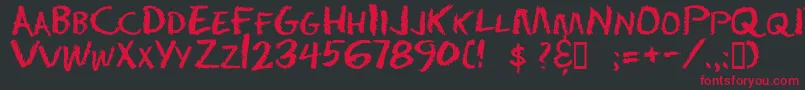 Chalkdust Font – Red Fonts on Black Background