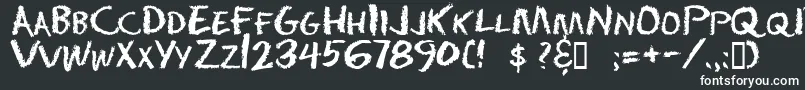 Шрифт Chalkdust – белые шрифты