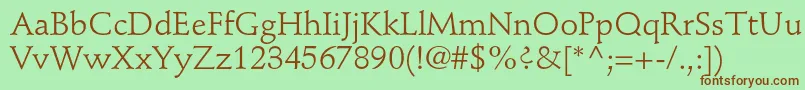 StempelschneidlerstdRoman Font – Brown Fonts on Green Background