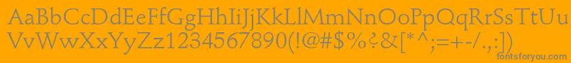 StempelschneidlerstdRoman Font – Gray Fonts on Orange Background