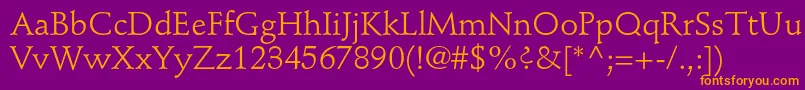StempelschneidlerstdRoman Font – Orange Fonts on Purple Background