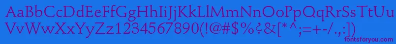 StempelschneidlerstdRoman Font – Purple Fonts on Blue Background
