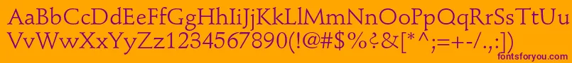 StempelschneidlerstdRoman Font – Purple Fonts on Orange Background