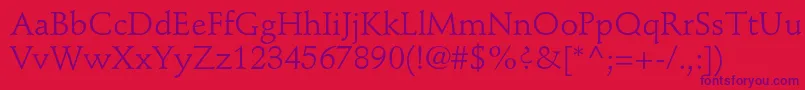StempelschneidlerstdRoman Font – Purple Fonts on Red Background
