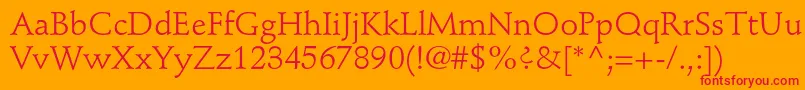 StempelschneidlerstdRoman Font – Red Fonts on Orange Background