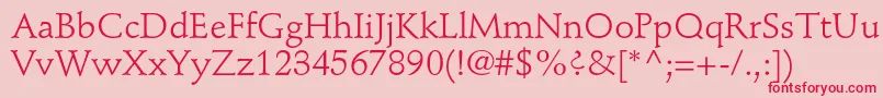 StempelschneidlerstdRoman Font – Red Fonts on Pink Background