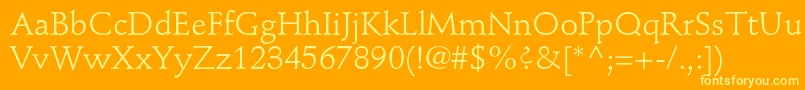 StempelschneidlerstdRoman Font – Yellow Fonts on Orange Background