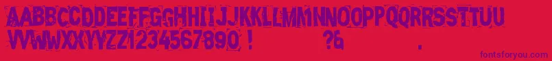 ZeroZeroIs Font – Purple Fonts on Red Background