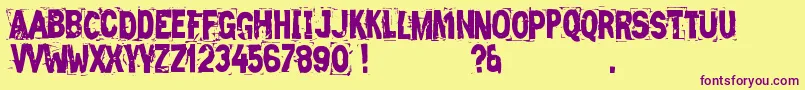 ZeroZeroIs Font – Purple Fonts on Yellow Background