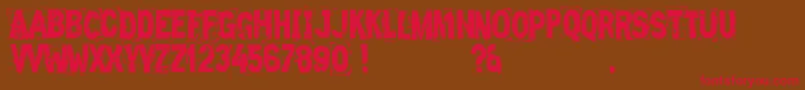 ZeroZeroIs Font – Red Fonts on Brown Background