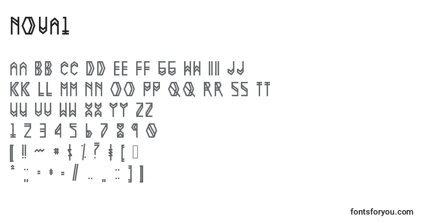A fonte Nova1 – alfabeto, números, caracteres especiais