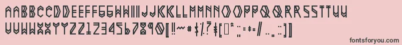 Nova1 Font – Black Fonts on Pink Background