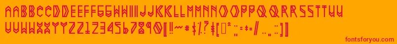 Nova1 Font – Red Fonts on Orange Background