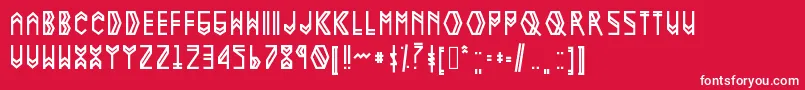 Nova1 Font – White Fonts on Red Background