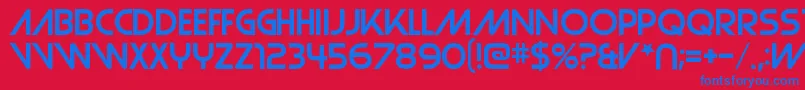 StrasuaRegular Font – Blue Fonts on Red Background