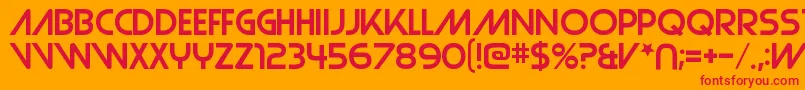 StrasuaRegular Font – Red Fonts on Orange Background