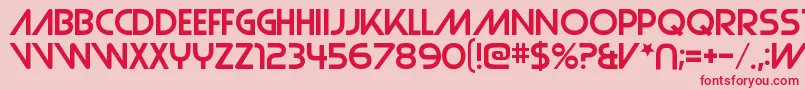 StrasuaRegular Font – Red Fonts on Pink Background