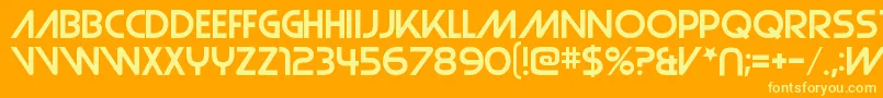 StrasuaRegular Font – Yellow Fonts on Orange Background