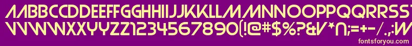 StrasuaRegular Font – Yellow Fonts on Purple Background