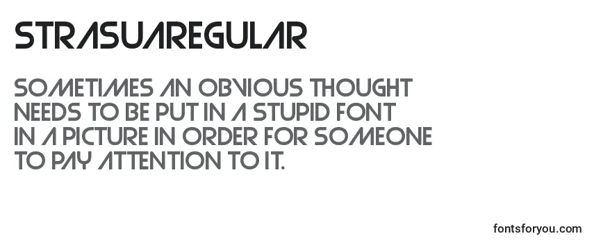 Review of the StrasuaRegular Font