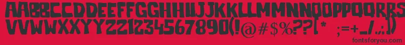 Jelek Font – Black Fonts on Red Background