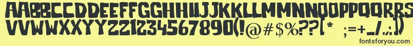 Jelek Font – Black Fonts on Yellow Background