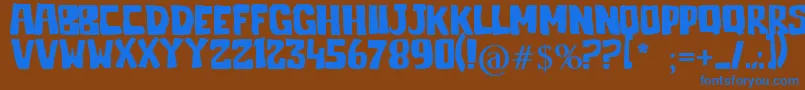 Jelek Font – Blue Fonts on Brown Background