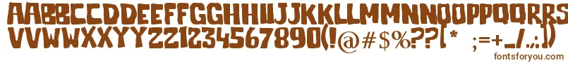 Шрифт Jelek – коричневые шрифты на белом фоне