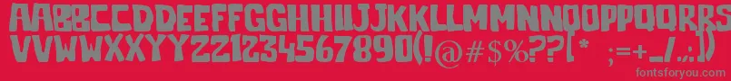 Jelek Font – Gray Fonts on Red Background