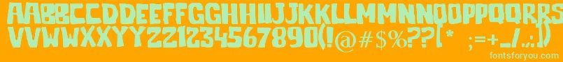 Jelek Font – Green Fonts on Orange Background