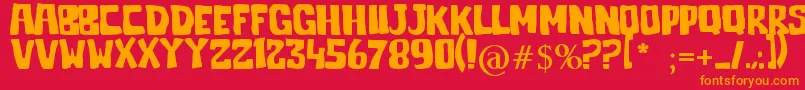 Jelek Font – Orange Fonts on Red Background