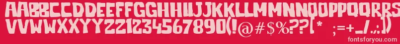 Jelek Font – Pink Fonts on Red Background