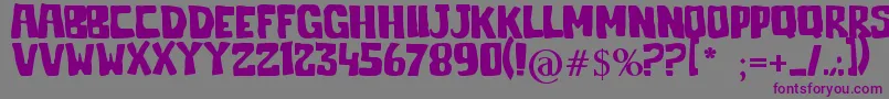 Jelek-Schriftart – Violette Schriften auf grauem Hintergrund