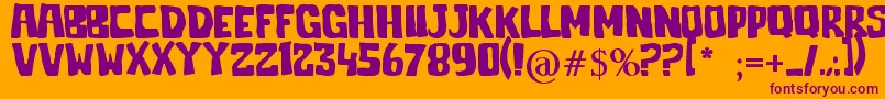 Jelek Font – Purple Fonts on Orange Background