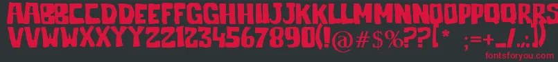 Jelek Font – Red Fonts on Black Background