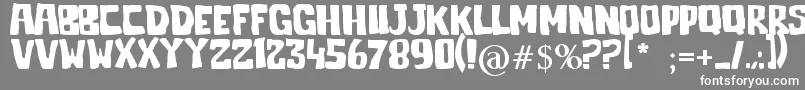 フォントJelek – 灰色の背景に白い文字