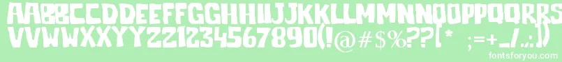 Jelek Font – White Fonts on Green Background