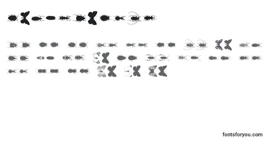 Schriftart Chileanbugs – Alphabet, Zahlen, spezielle Symbole