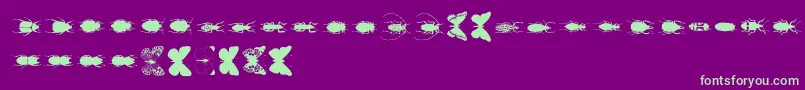 Chileanbugs Font – Green Fonts on Purple Background