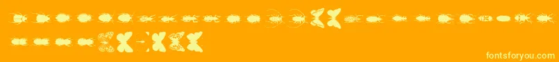 Chileanbugs Font – Yellow Fonts on Orange Background