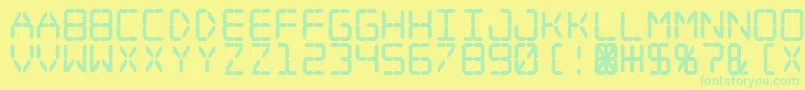 Шрифт Digital Dream Fat – зелёные шрифты на жёлтом фоне