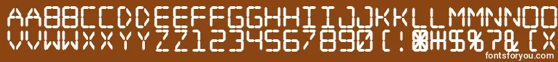 Digital Dream Fat Font – White Fonts on Brown Background