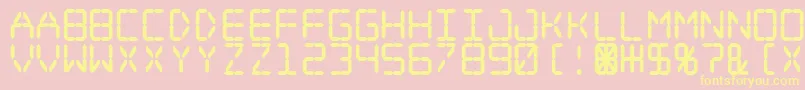 Digital Dream Fat Font – Yellow Fonts on Pink Background