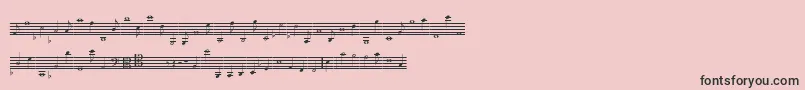 Fonte LassusMedium – fontes pretas em um fundo rosa