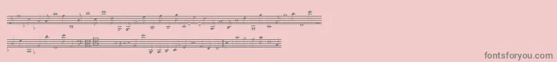 LassusMedium-Schriftart – Graue Schriften auf rosa Hintergrund