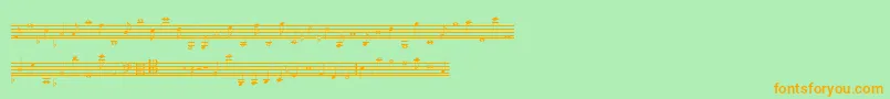 LassusMedium Font – Orange Fonts on Green Background