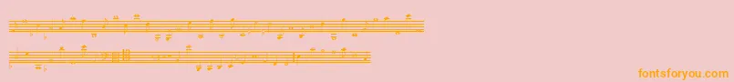 LassusMedium Font – Orange Fonts on Pink Background